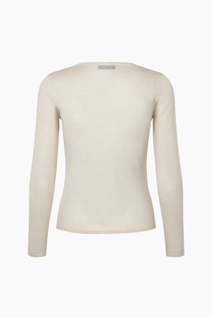 Drama Knit Blouse - Off White - Oval Square