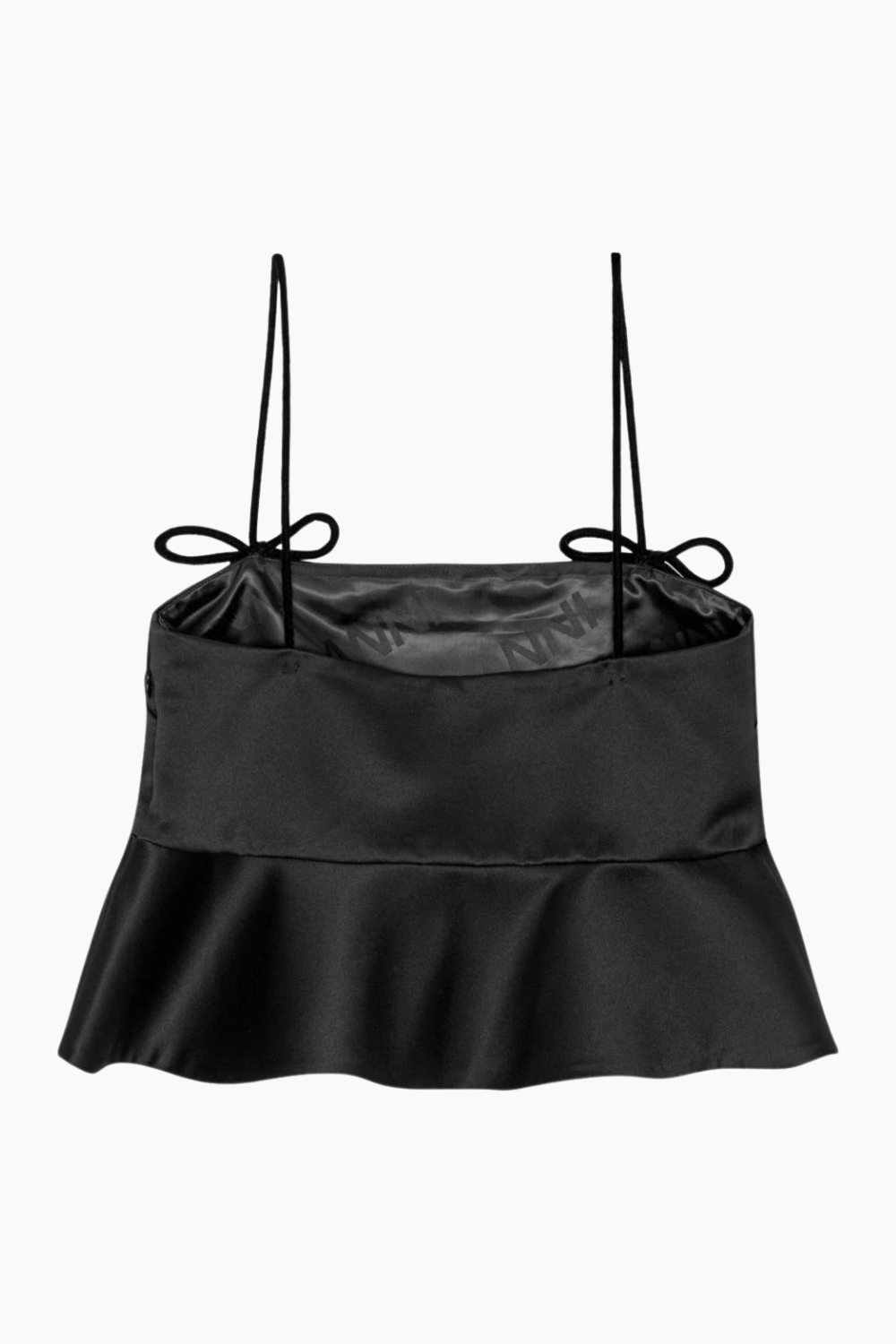 Duchesse Satin Top F9702 Black GANNI