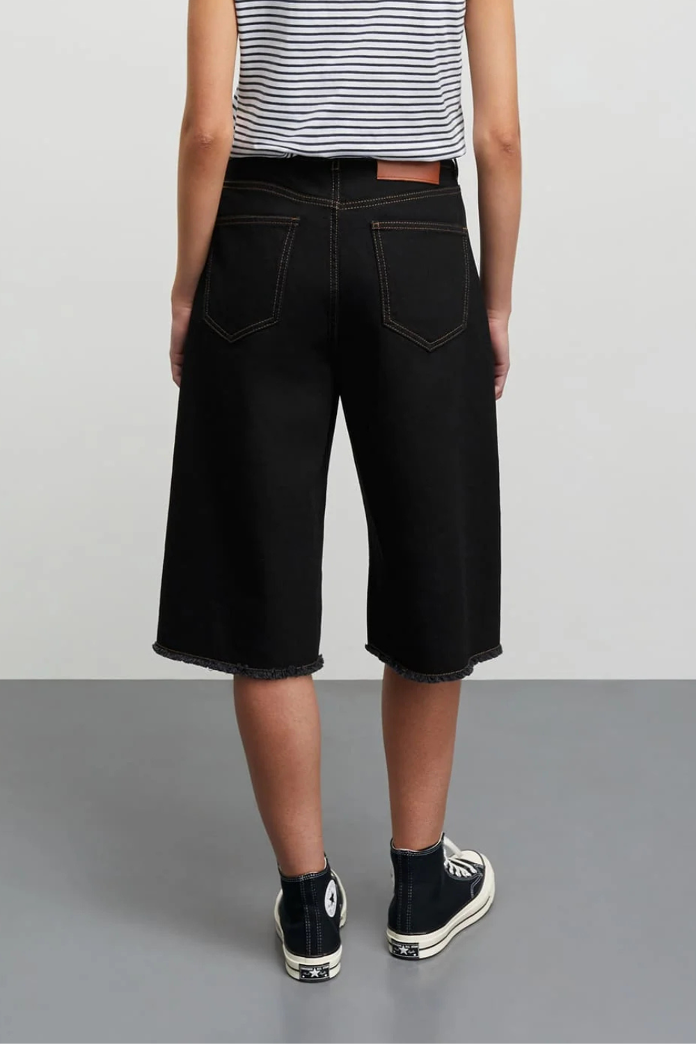 Dyed Denim Robyn Shorts - Black - Mads Nørgaard-2