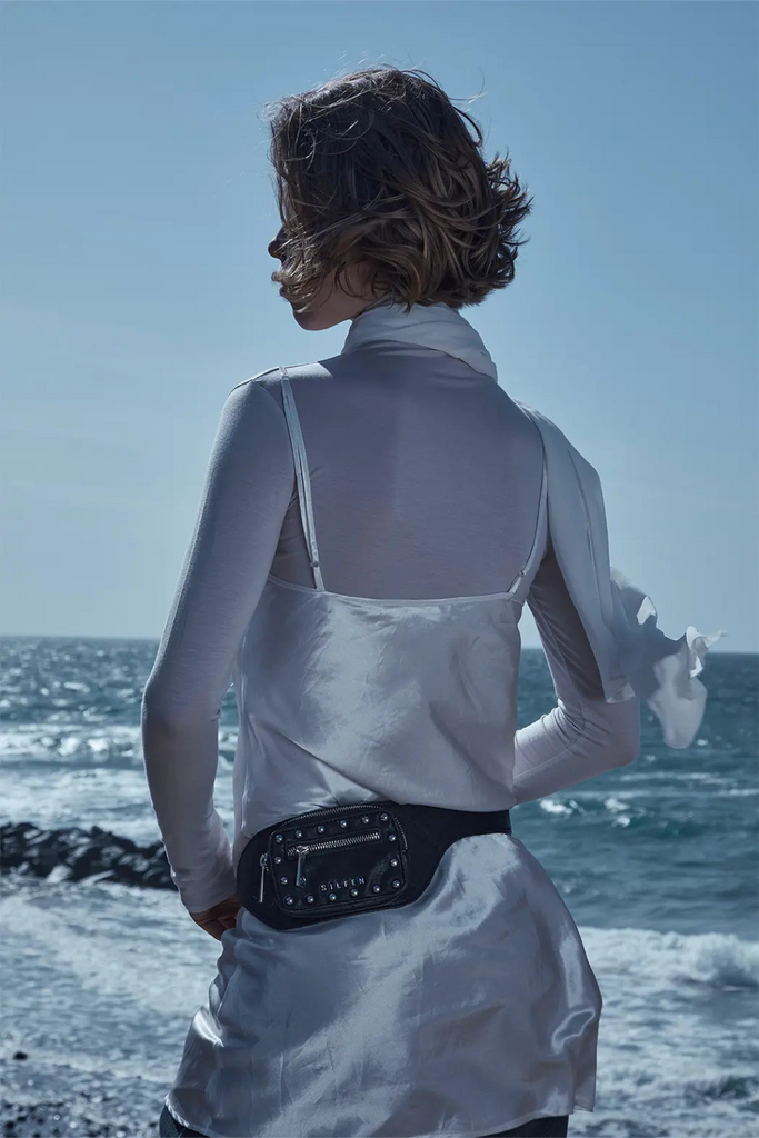 Eliza Belt Studded - Black - Silfen Studio