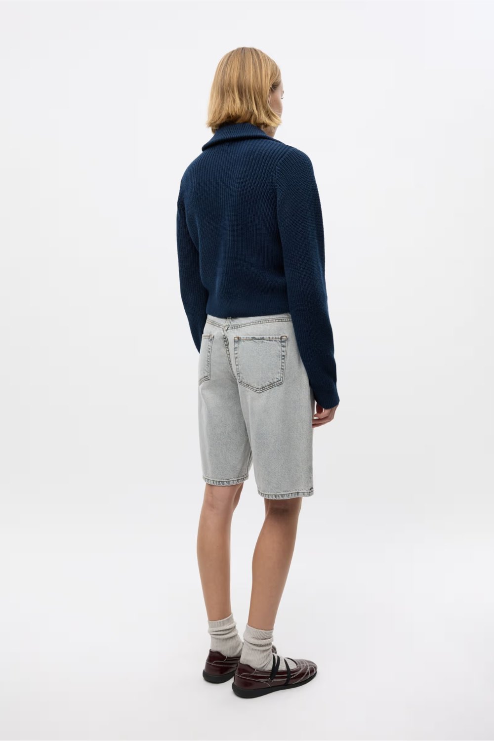 Endank Long Shorts 7220 - Light Grey Bleach - Envii-3