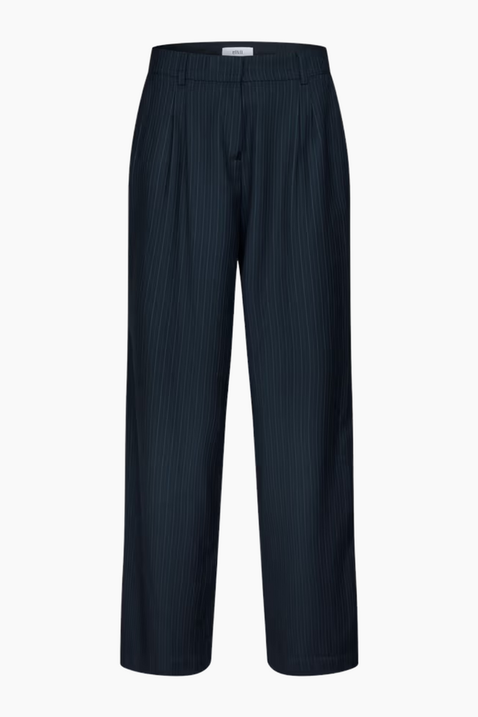 Endore Pants - Dark Navy Pinstripe - Envii