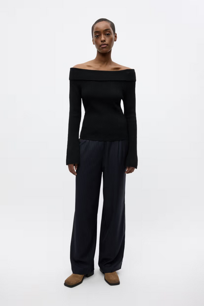 Endore Pants - Dark Navy Pinstripe - Envii