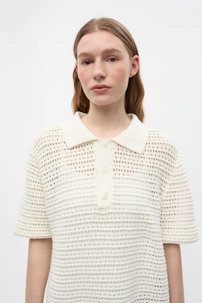 Ensofs SS Polo Knit 7254 - Gardenia - Envii-4