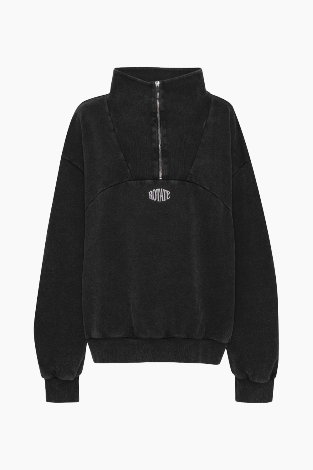 Enzyme High Neck Sweater - Black - ROTATE