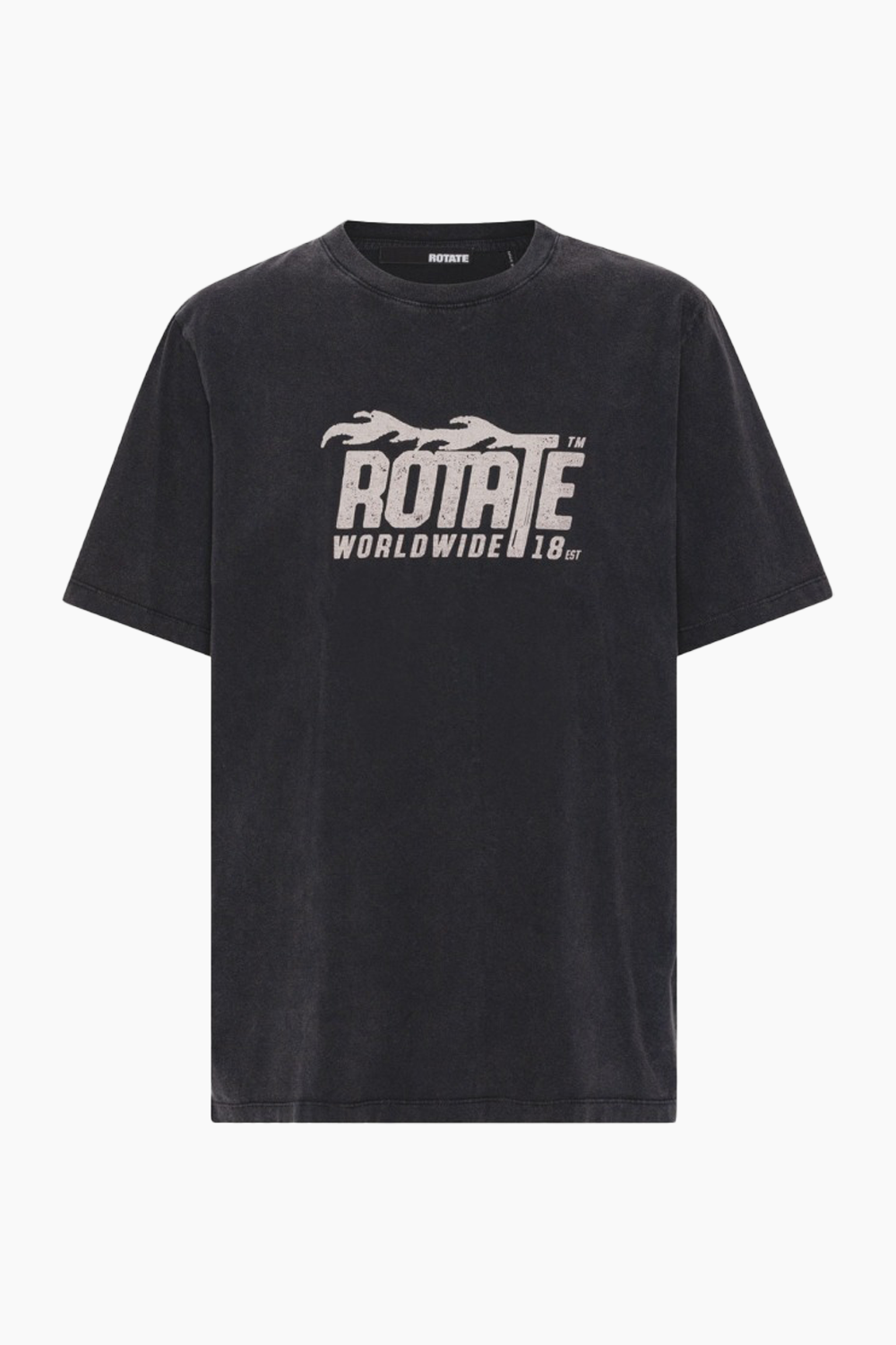 Enzyme T-shirt W. Logo - Black - ROTATE