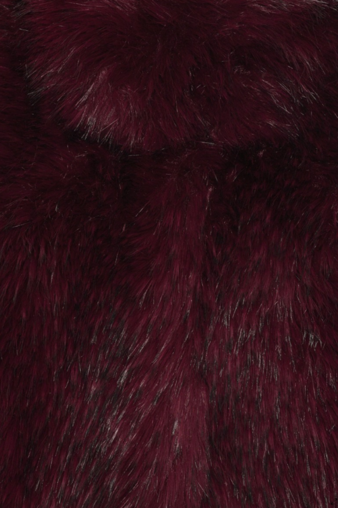 Faux Fur Crop Jacket - Zinfandel - Rotate