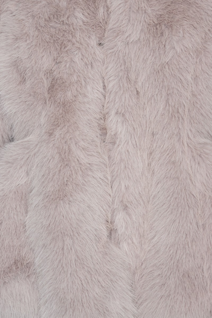 Faux Fur Flared Jacket - Lysegrå - ROTATE