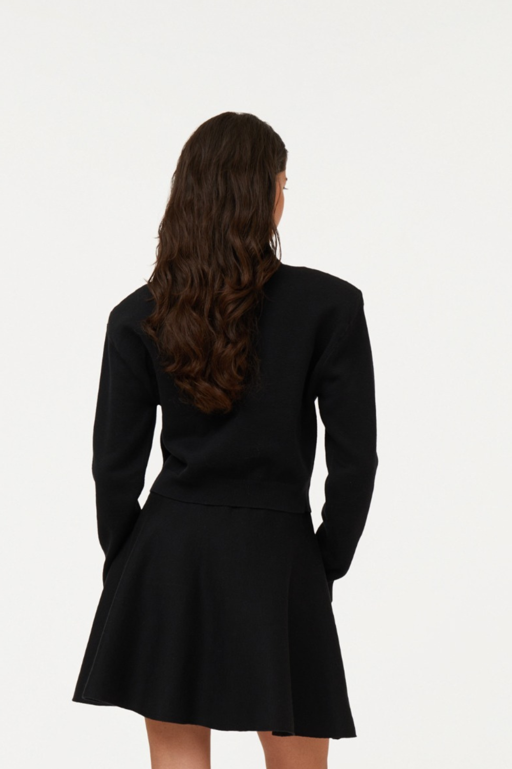 Firm Knit Cardigan - Black - ROTATE