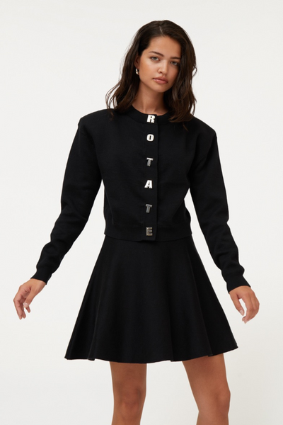 Firm Knit Cardigan - Black - ROTATE