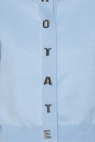 Firm Knit Cardigan - Hydrangea (Blue) - Rotate