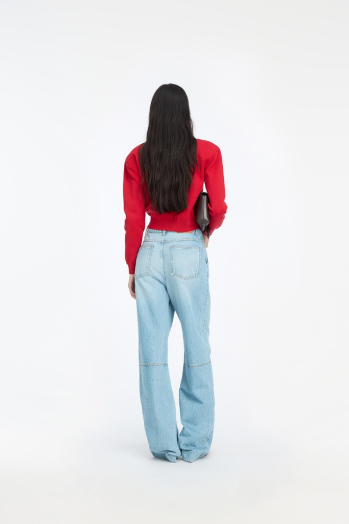 Firm Knit Cardigan - Scooter Red - ROTATE