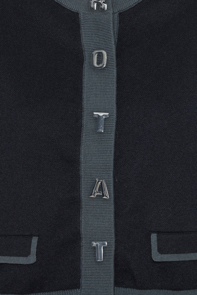 Firm Knit Cardigan - Sky Captain (Dark Blue) - Rotate