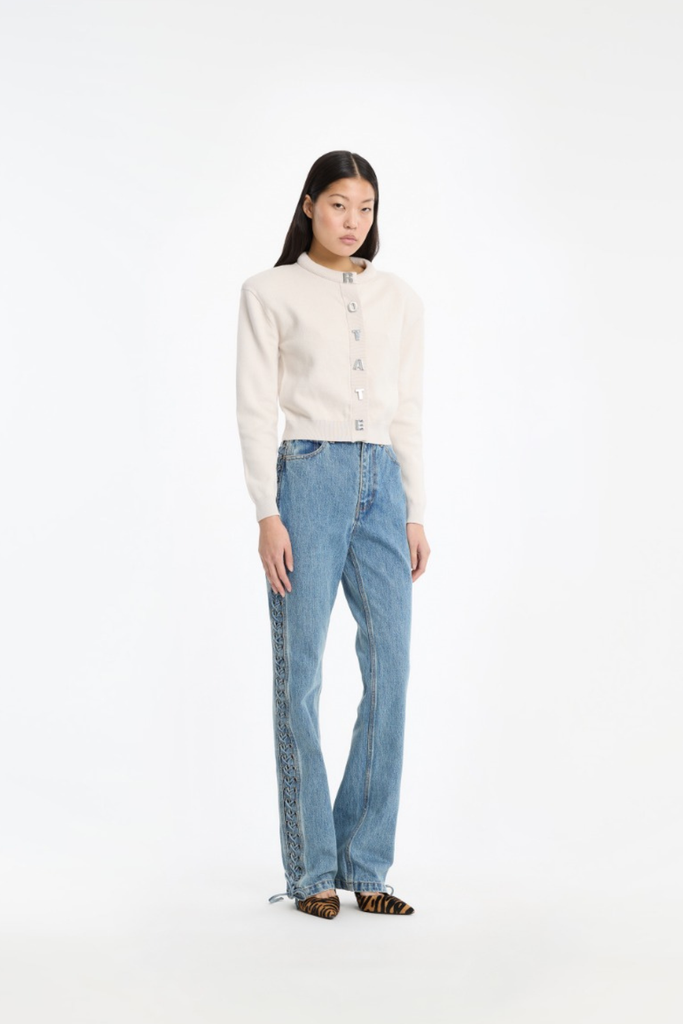 Firm Knit Cardigan - Wind Chime Grey - ROTATE