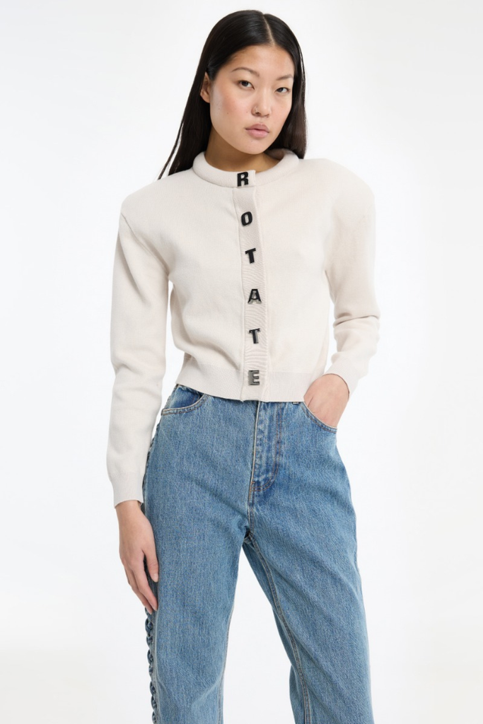Firm Knit Cardigan - Wind Chime Grey - ROTATE