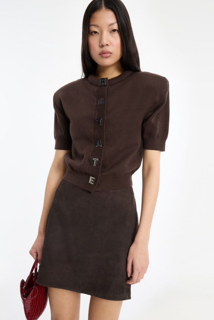 Firm Knit SS Cardigan - Molé - ROTATE