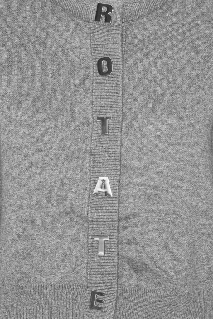 Firm Knit Cardigan - Monument - ROTATE