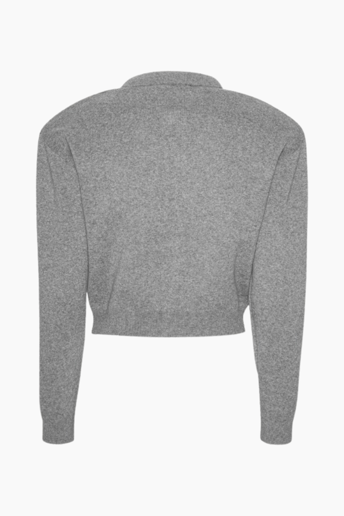 Firm Knit Cardigan - Monument - ROTATE