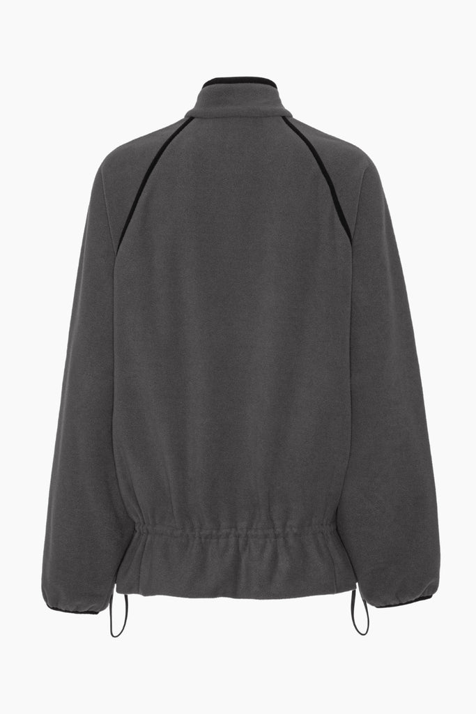 Fleece Half Zip Jacket - Gray Pinstripe - Rotate