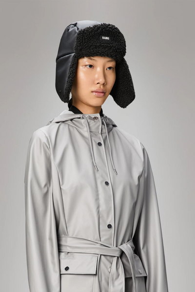 Fleece Trapper Hat W2T3 - Black - Rains-1