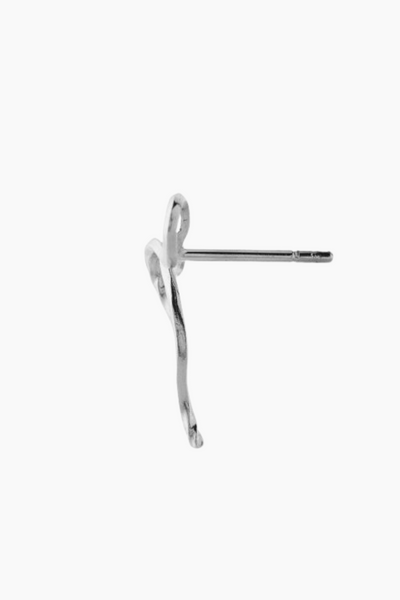 Flow Bow Earring - Silver - Stine A