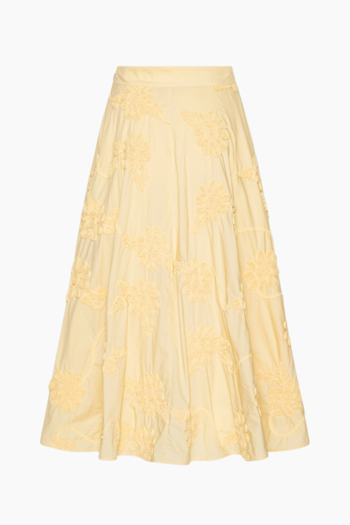 Flower Maxi Skirt - Italian Straw - Rotate