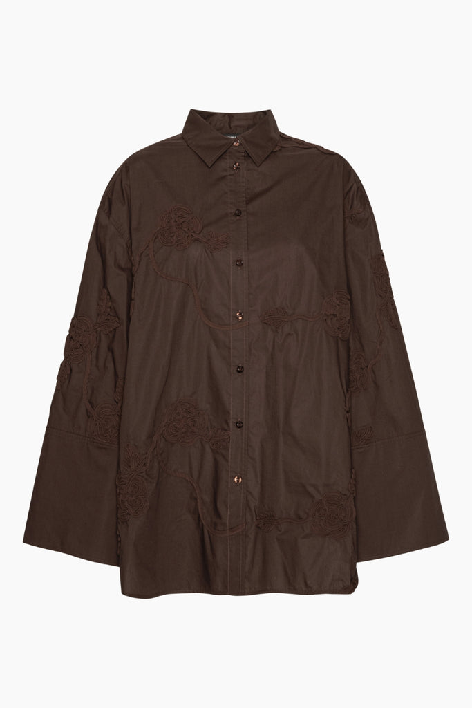 Flower Oversized Shirt - Molé - Rotate