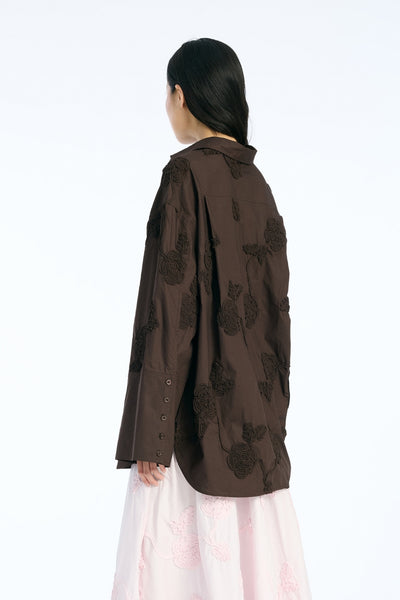 Flower Oversized Shirt - Molé - Rotate