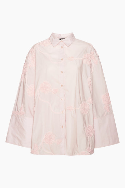 Flower Oversized Shirt - Orchid Ice - Rotate