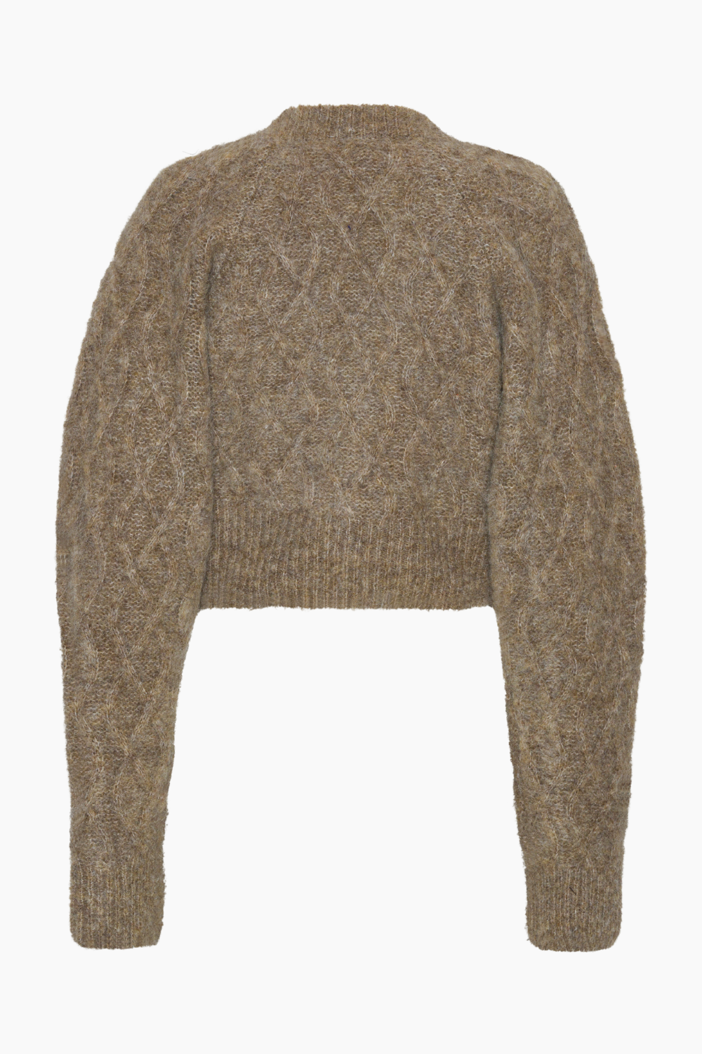 Fluffy Knit Cardigan - Pine Bark - Rotate