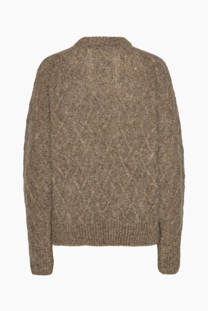 Fluffy Knit Jumper - Pine Bark - Rotate