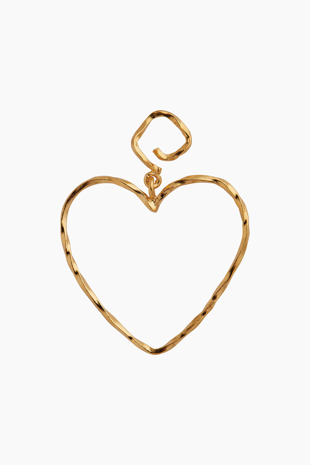 Funky Heart Earring - Gold - Stine A