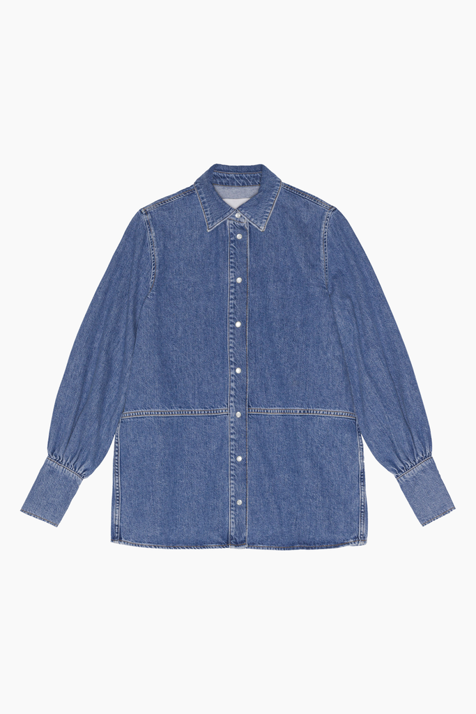 Future Denim Shirt J1310 - Dark Blue Vintage - GANNI