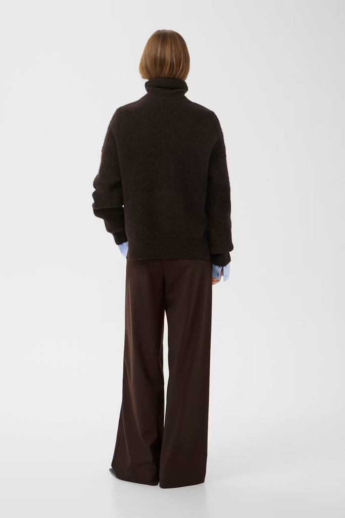 GZPaula MW Wide Pants - Molé/Brown - Gestuz