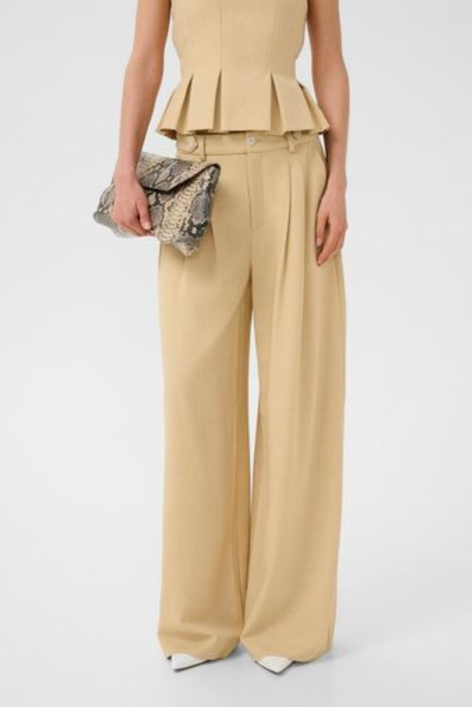 GZStacy MW Pants - Pale Hay Melange - Gestuz