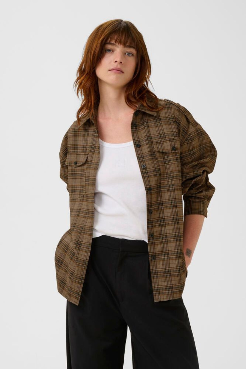 GZalizia Shirt - Brown Check - Gestuz