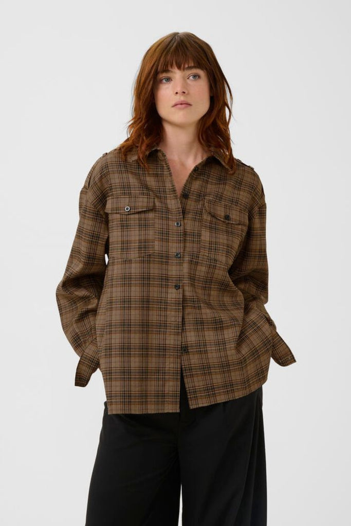 GZalizia Shirt - Brown Check - Gestuz