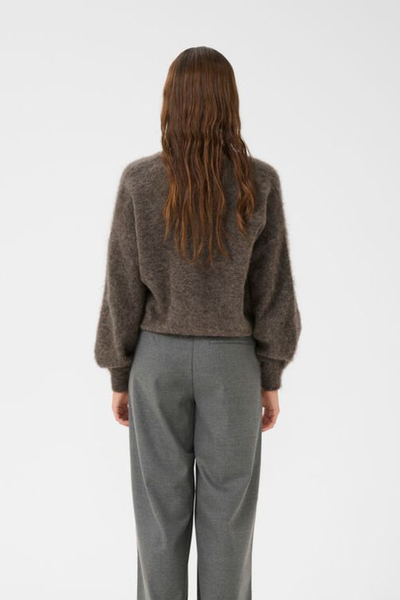 GZdebbie V Cardigan - Chestnut Melange - Gestuz