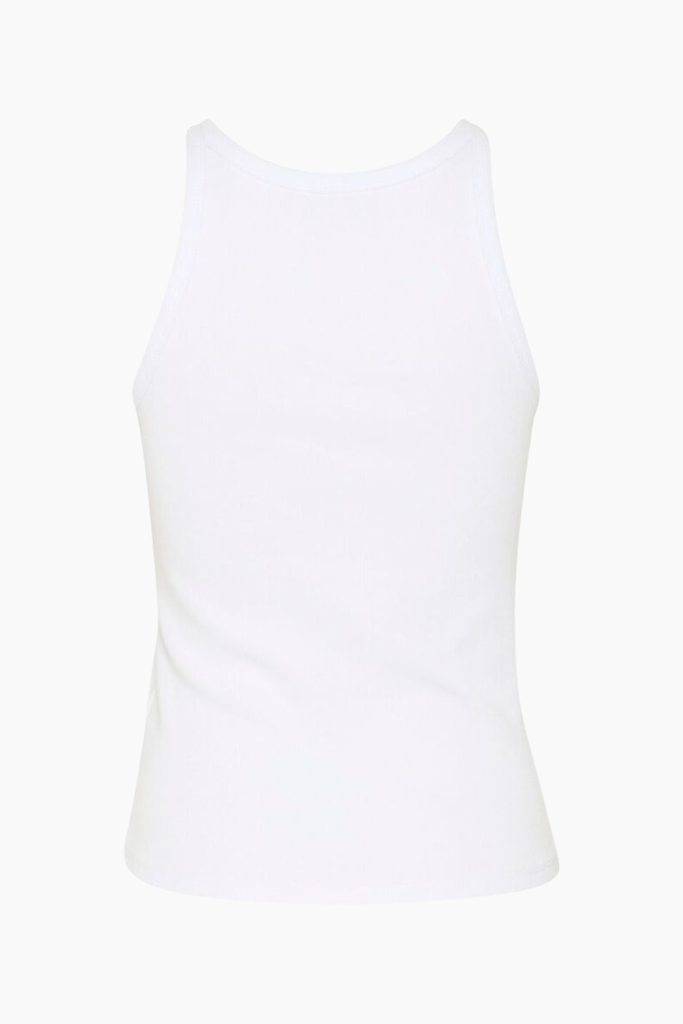 GZdrew Rhinestone Logo Tank - Bright White - Gestuz