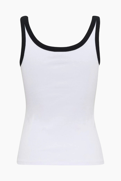 GZdrew Contrast Logo Top - Bright White - Gestuz