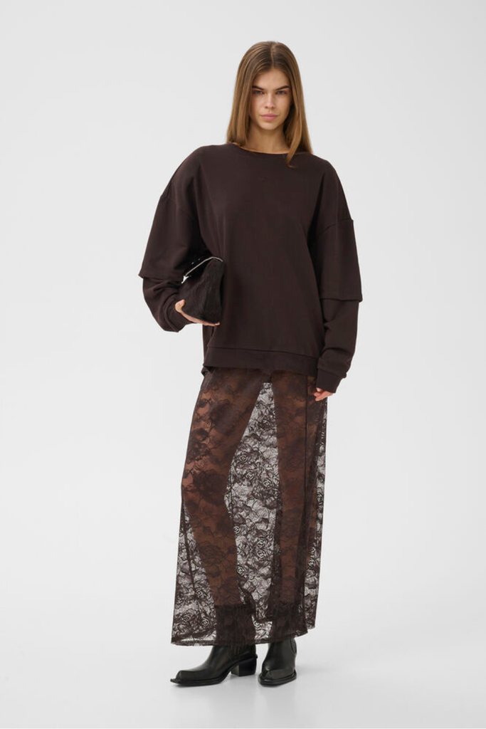 GZgilsa Layered Sweatshirt - Ganache - Gestuz