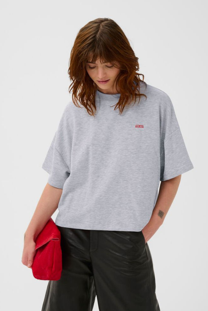 GZgilsa Sweat Tee - Ultra Light Grey Melange - Gestuz
