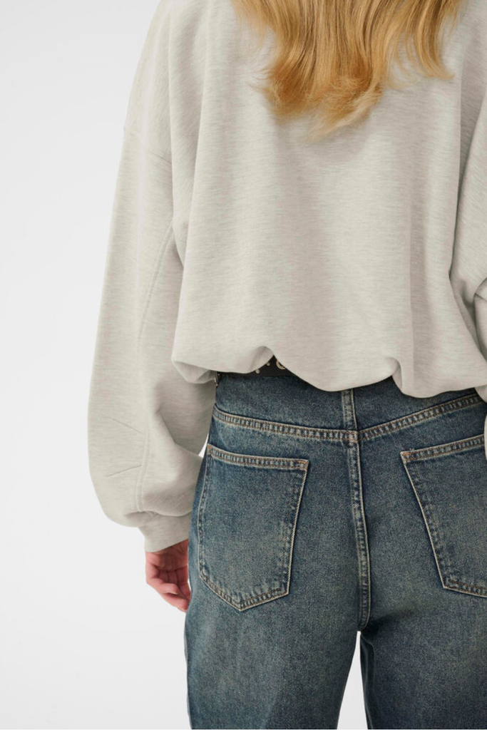 GZkahla Mel Sweatshirt - Ultra Light Grey Melange - Gestuz