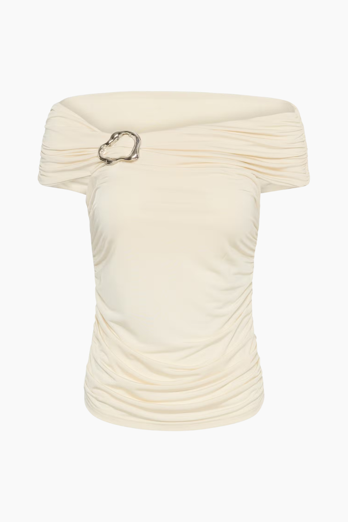 GZlaily Off Shoulder Top - Egret - Gestuz