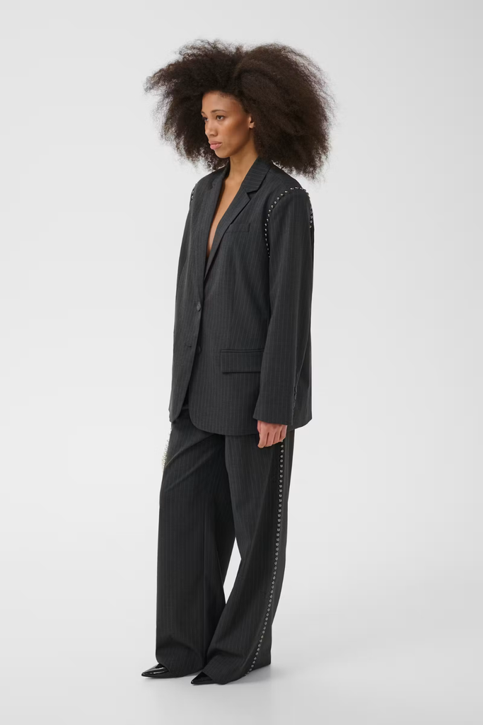 GZlehela Blazer - Dark Grey Pinstripe - Gestuz