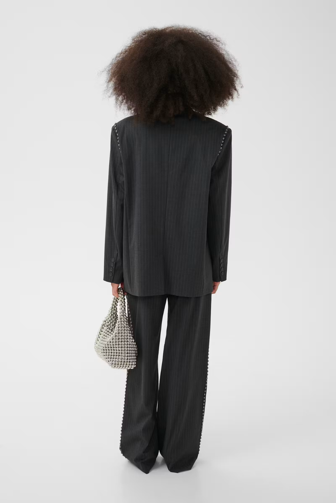 GZlehela Blazer - Dark Grey Pinstripe - Gestuz