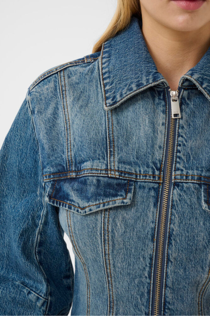 GZmelu Jacket - Classic Mid Blue Wash - Gestuz