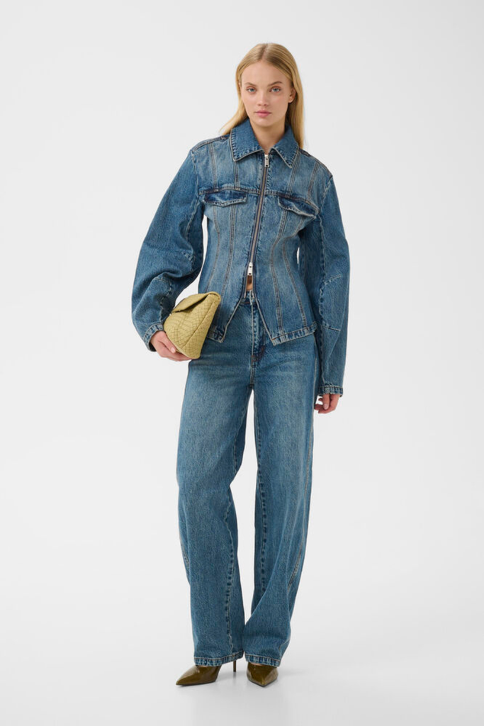 GZmelu Jacket - Classic Mid Blue Wash - Gestuz