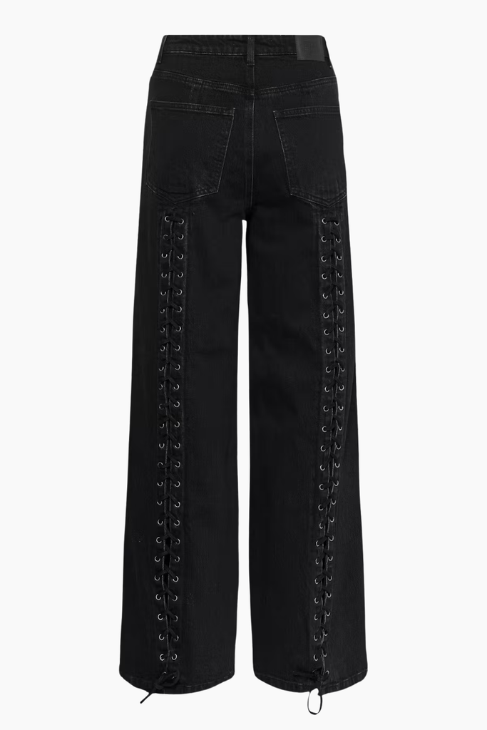GZnanetta HW Wide Jeans - Dark Grey Washed/Black - Gestuz