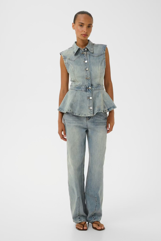 GZnoma SL Shirt - Vintage Mid Blue Wash - Gestuz